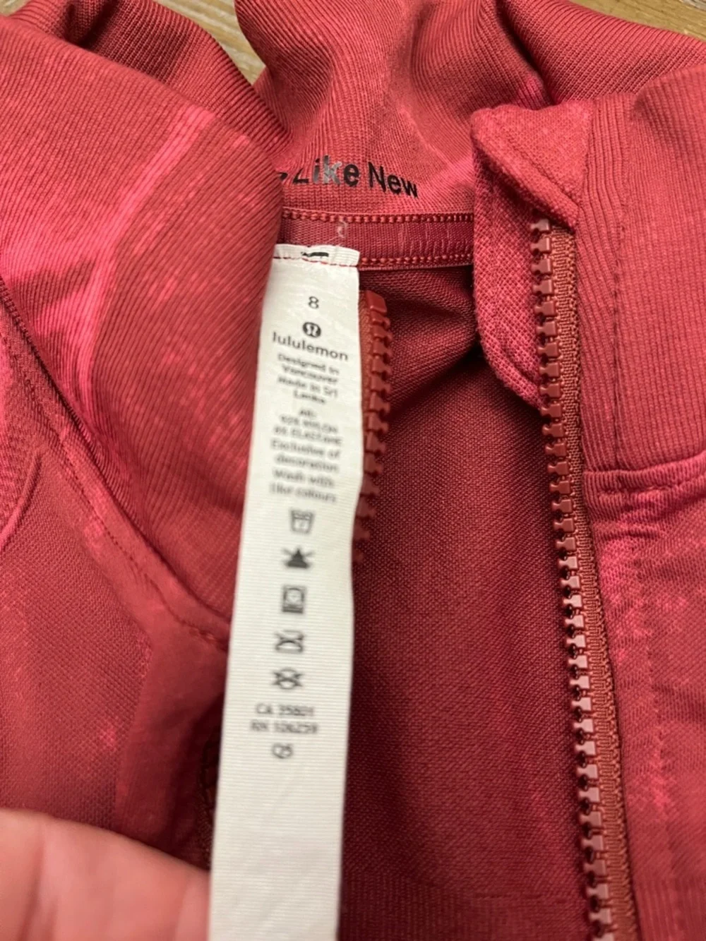 Lululemon Ebb To Street define Jacket Size 8  Maroon Performance Zip Jacket